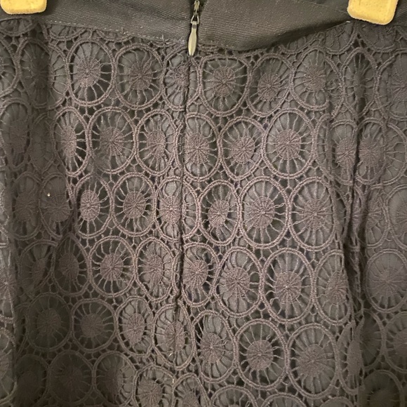 Loft lace navy blue knee length skirt - Picture 3 of 4